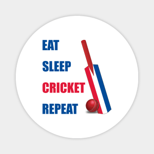 Eat Sleep Cricket Repeat Netherlands Flag Cricket Bat Magnet